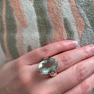 Green Amethyst Cocktail Ring